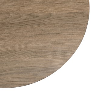Julia - table basse ronde 60x60cm pieds métal noir et bois marron