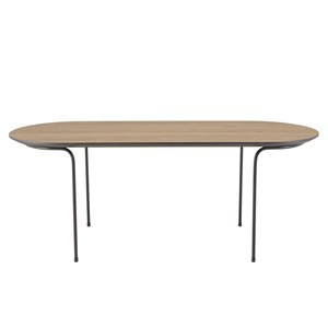 Julia - table basse rect. Angles arrondis bois 100x40cm marron