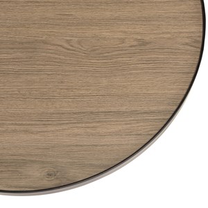 Julia - table basse ronde 60x60cm bois, pieds asymétriques marron