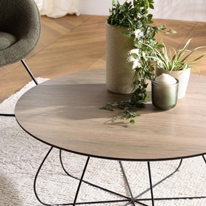 Julia - table basse biseautée 80x80cm bois marron