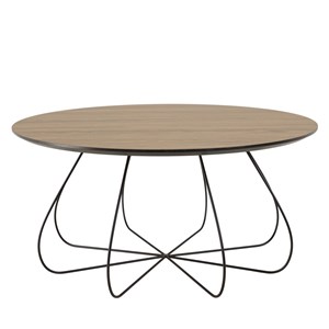 Julia - table basse biseautée 80x80cm bois marron