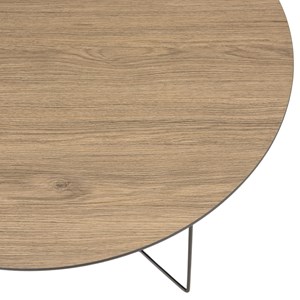 Julia - table basse biseautée pieds graphique 70x70cm bois marron