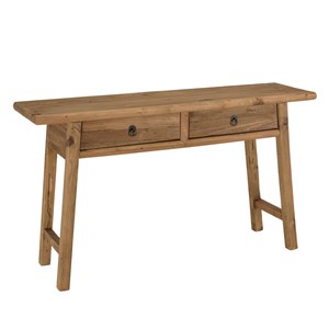 Sandy - console 2 tiroirs bois pin recyclé