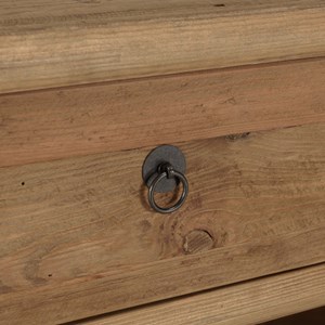 Sandy - meuble tv 4 tiroirs 1 niche, longueur 200cm bois pin recyclé