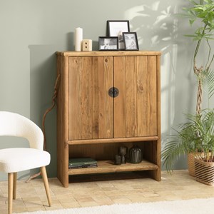 Sandy - buffet 2 portes 1 niche bois pin recyclé