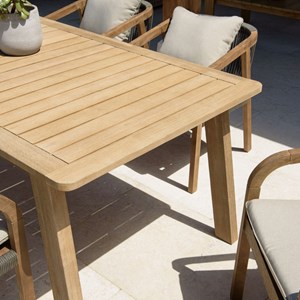 Celestin - table à manger de jardin en bois d'acacia 200x95cm