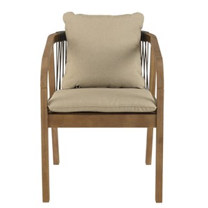 Celestin - lot de 2 fauteuils bois acacia et cordage synth. Vert sapin