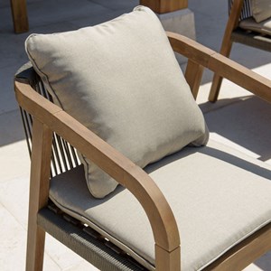 Celestin - lot de 2 fauteuils bois acacia et cordage synth. Vert sapin