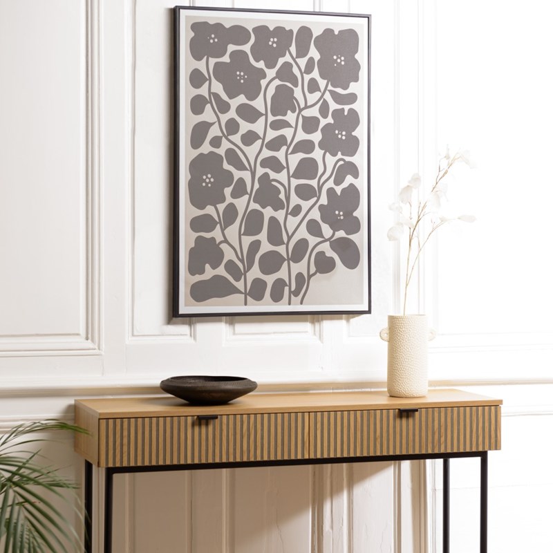 Macabane - Homer - décoration murale d - 63x93cm en papier japonais, cadre noir