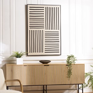 Homer - décoration murale a - 83x123cm lignes abstraites, cadre noir