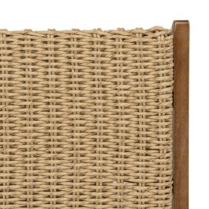 Vick - lot de 2 chaises pliantes en bois d'acacia huilé et rotin
