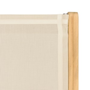 Fun - lot de 2 fauteuils pliants bois teck textilène couleur beige
