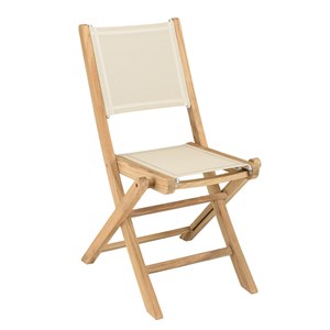 Fun - ensemble de jardin en bois teck et textilène 8 à 10 personnes