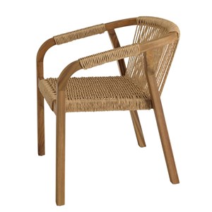 Vick - lot de 2 fauteuils bois d'acacia huilé et cordage synthétique