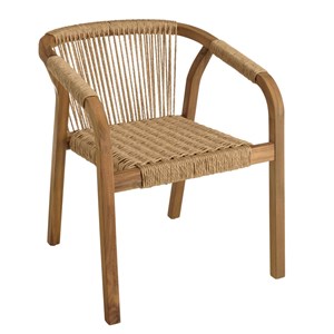 Vick - ensemble de jardin 6 places miami en bois d'acacia
