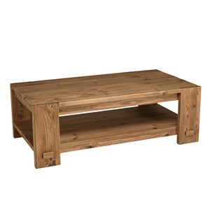 Sandy - table basse rectangulaire 132x71cm bois pin recyclé