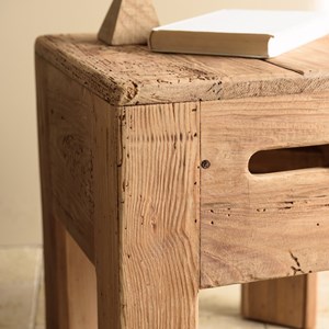 Sandy - tabouret carré 35x35cm bois pin recyclé