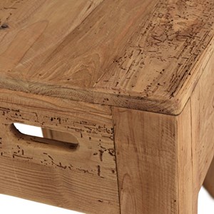 Sandy - tabouret carré 35x35cm bois pin recyclé