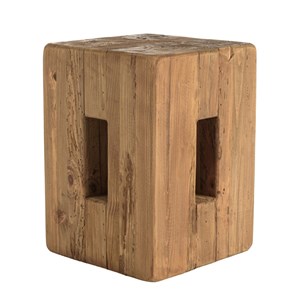 Sandy - tabouret carré 30x30cm bois pin recyclé