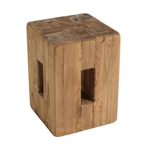 Sandy - tabouret carré 30x30cm bois pin recyclé