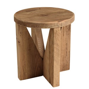 Sandy - tabouret rond 40x40cm bois pin recyclé