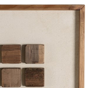 Sandy - décoration murale 62x62cm motifs en bois de pin recyclé