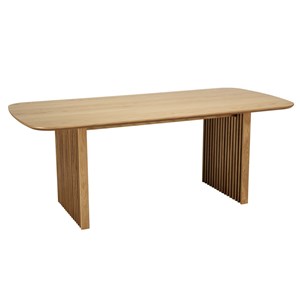 Sya - table à manger rectangulaire l200 décor et chêne naturel