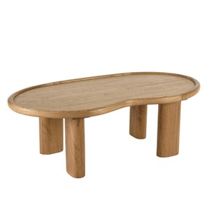 Amy - table basse 120cm forme organique en bois de mindi amy