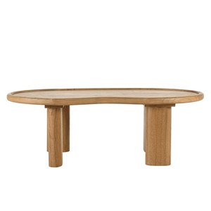 Amy - table basse 120cm forme organique en bois de mindi amy