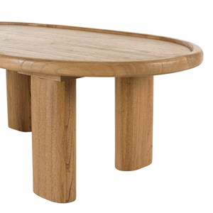 Amy - table basse 120cm forme organique en bois de mindi amy