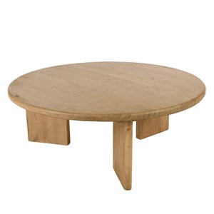 Amy - table basse ronde 80cm en bois de mindi amy