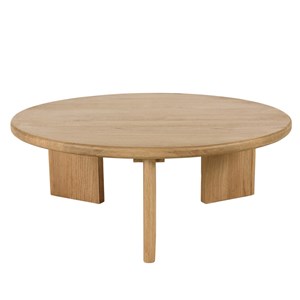Amy - table basse ronde 80cm en bois de mindi amy
