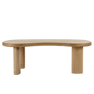 Amy - table basse 120cm forme vague en bois de mindi amy