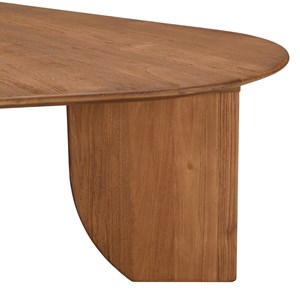 Sixtine - table basse forme organique 120x80cm en bois de teck recyclé