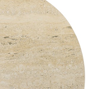 Hortense - table d'appoint plateau carreaux vitrifiés pied en fer beige