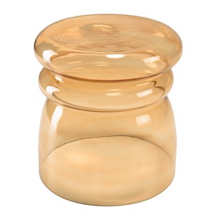 Hortense - table d'appoint design en verre fumé couleur marron clair