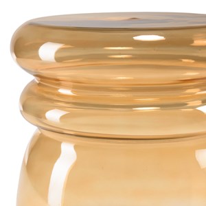 Hortense - table d'appoint design en verre fumé couleur marron clair