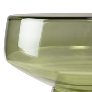 Hortense - table d'appoint design en verre transparent couleur vert