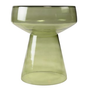 Hortense - table d'appoint design en verre transparent couleur vert