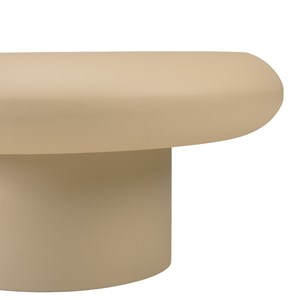 Hortense - set de 2 tables basses forme champignon en fer beige mat