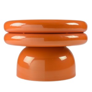 Hortense - table d'appoint design en fer couleur orange fluo