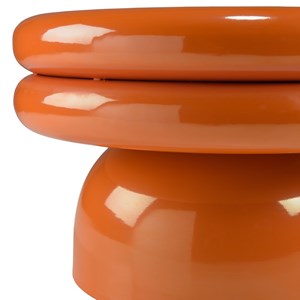 Hortense - table d'appoint design en fer couleur orange fluo