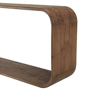 Romy - console design arrondi en bois de mindi