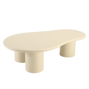 Ugo - table basse forme organique couleur beige effet béton