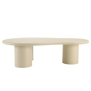 Ugo - table basse forme organique couleur beige effet béton