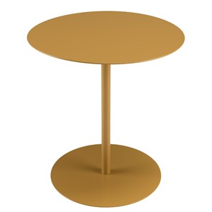 Agathe - table d'appoint ronde en acier marron d40cm