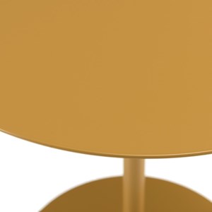 Agathe - table d'appoint ronde en acier marron d40cm