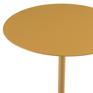 Agathe - table d'appoint ronde en acier marron d40cm