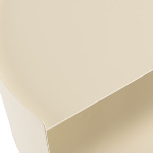 Agathe - table d'appoint ronde en acier beige d35cm
