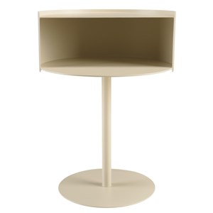 Agathe - table d'appoint ronde en acier beige d35cm
